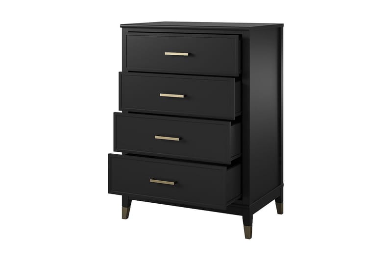 Westerleigh Kommode 76x50 cm Sort/Guld - Opbevaring - Opbevaringsmøbler - Kommode - Entrékommode
