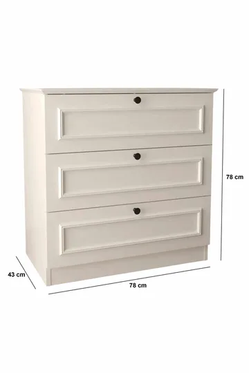 Wonthaggi kommode 78 cm - Hvid - Opbevaring - Opbevaringsmøbler - Kommode - Entrékommode