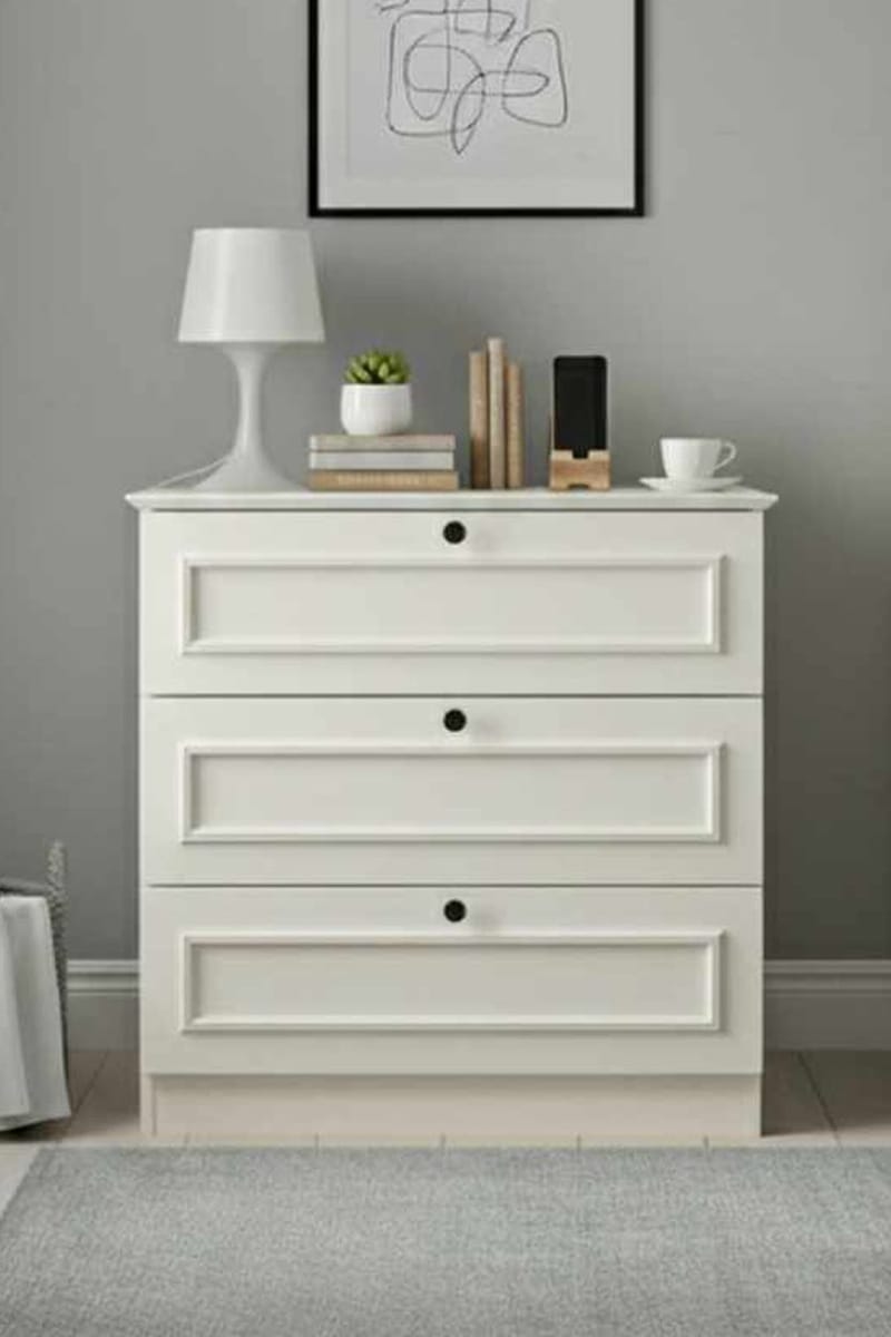 Wonthaggi kommode 78 cm - Hvid - Opbevaring - Opbevaringsmøbler - Kommode - Entrékommode