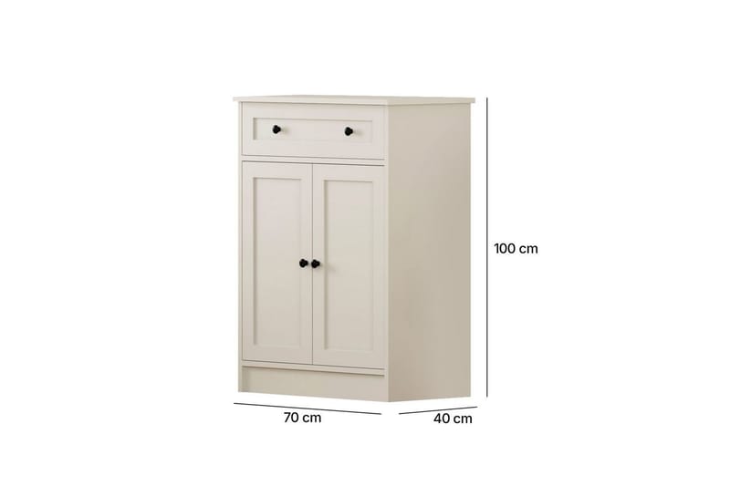 Zavira Kommode 70 cm - Mat Hvid - Opbevaring - Opbevaringsmøbler - Kommode - Entrékommode