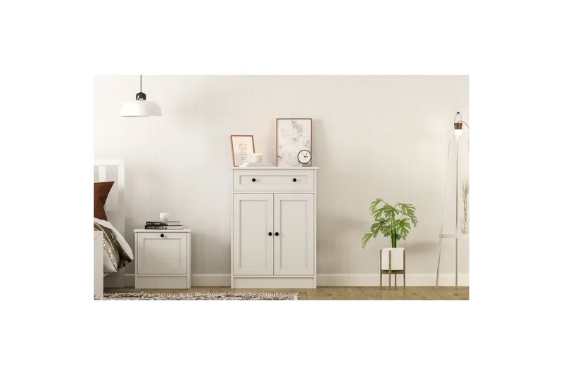 Zavira Kommode 70 cm - Mat Hvid - Opbevaring - Opbevaringsmøbler - Kommode - Entrékommode