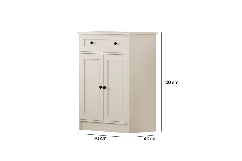 Zavira Kommode 70 cm - Mat Hvid - Opbevaring - Opbevaringsmøbler - Kommode - Entrékommode
