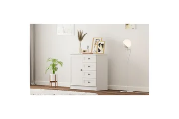 Zavira Kommode 87 cm - Mat Hvid - Opbevaring - Opbevaringsmøbler - Kommode - Entrékommode