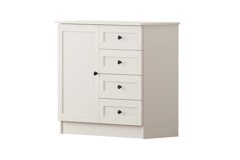 Zavira Kommode 87 cm, Mat Hvid