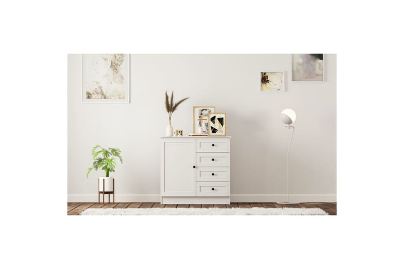 Zavira Kommode 87 cm - Mat Hvid - Opbevaring - Opbevaringsmøbler - Kommode - Entrékommode
