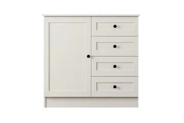 Zavira Kommode 87 cm - Mat Hvid - Opbevaring - Opbevaringsmøbler - Kommode - Entrékommode