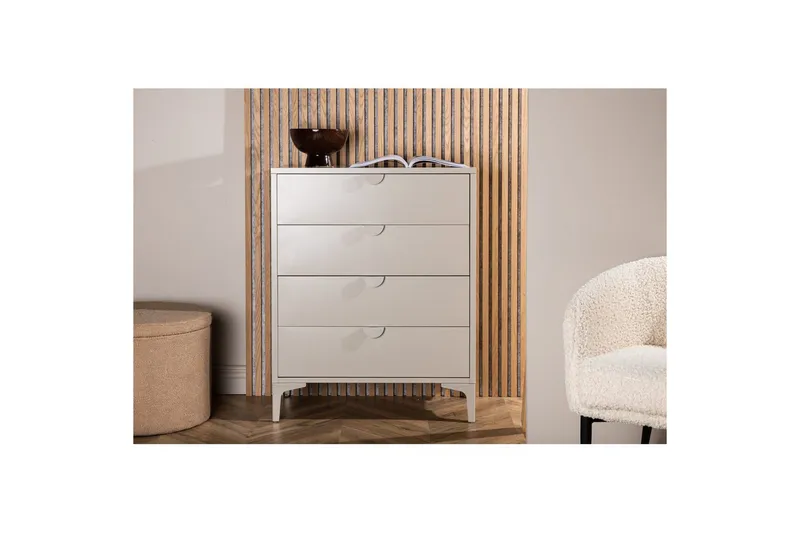 Kommode Piring - Beige, 40x78x98 - Opbevaring - Opbevaringsmøbler - Kommode - Entrékommode