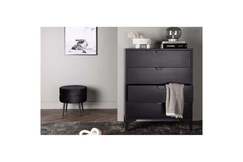 Kommode Piring - Sort, 40x78x98 - Opbevaring - Opbevaringsmøbler - Kommode - Entrékommode