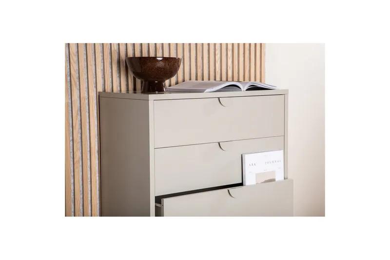 Kommode Piring - Beige, 40x78x98 - Opbevaring - Opbevaringsmøbler - Kommode - Entrékommode