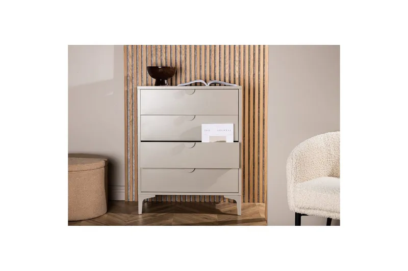 Kommode Piring - Beige, 40x78x98 - Opbevaring - Opbevaringsmøbler - Kommode - Entrékommode