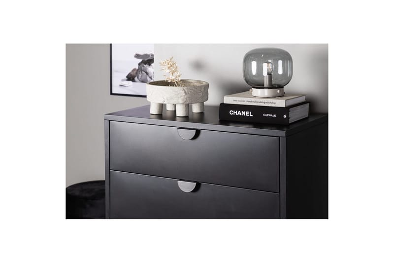 Kommode Piring - Sort, 40x78x98 - Opbevaring - Opbevaringsmøbler - Kommode - Entrékommode