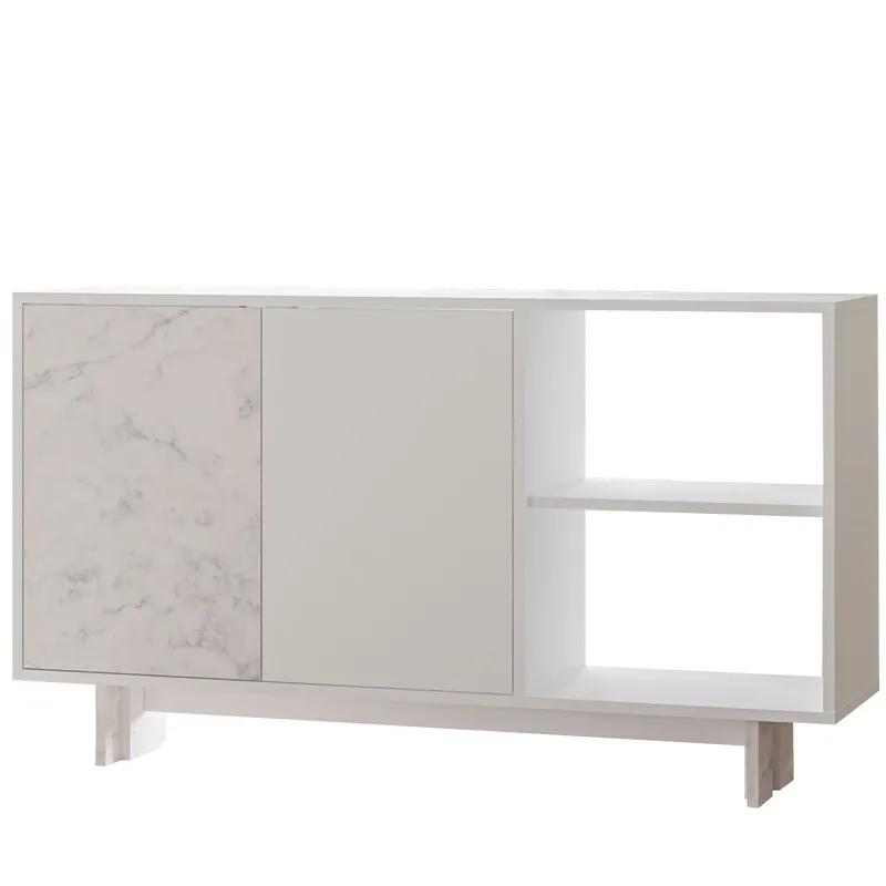 Konsolbord Homitis Ravello (140 x 80 x 35 cm) Hvid marmor, undefined