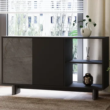 Konsolbord Homitis Ravello (140 x 80 x 35 cm) Marmor antracit - Opbevaring - Opbevaringsmøbler - Skænke & sideboards