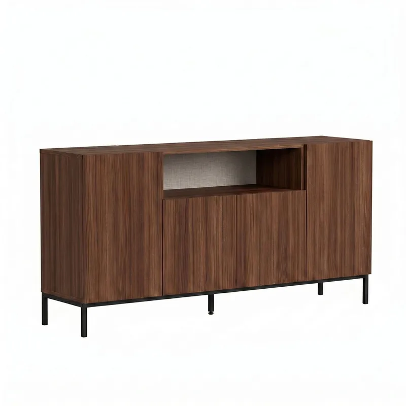 Konsolbord Nordure Rialto (160 x 80 x 40 cm) Milano Valnød Sort, Milano valnød og sort