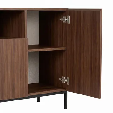 Konsolbord Nordure Rialto (160 x 80 x 40 cm) Milano Valnød Sort - Milano valnød og sort - Opbevaring - Opbevaringsmøbler - Skænke & sideboards