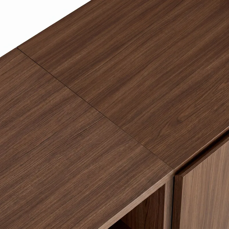 Konsolbord Nordure Rialto (160 x 80 x 40 cm) Milano Valnød Sort - Milano valnød og sort - Opbevaring - Opbevaringsmøbler - Skænke & sideboards