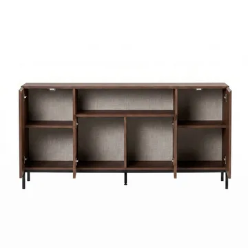 Konsolbord Nordure Rialto (160 x 80 x 40 cm) Milano Valnød Sort - Milano valnød og sort - Opbevaring - Opbevaringsmøbler - Skænke & sideboards