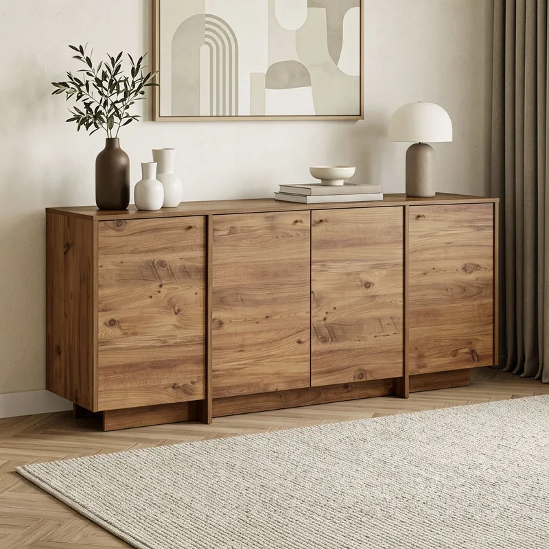 Konsolbord Nordure Varen (180 x 82 x 45 cm) Atlantic Pine - Atlantic Pine - Opbevaring - Opbevaringsmøbler - Skænke & sideboards