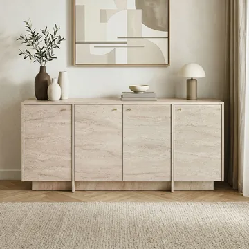 Konsolbord Nordure Varen (180 x 82 x 45 cm) Travertin - Travertin - Opbevaring - Opbevaringsmøbler - Skænke & sideboards