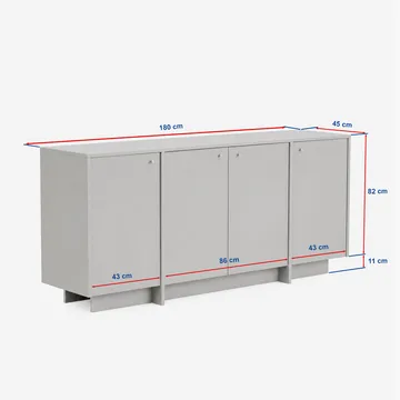 Konsolbord Nordure Varen (180 x 82 x 45 cm) Travertin - Travertin - Opbevaring - Opbevaringsmøbler - Skænke & sideboards