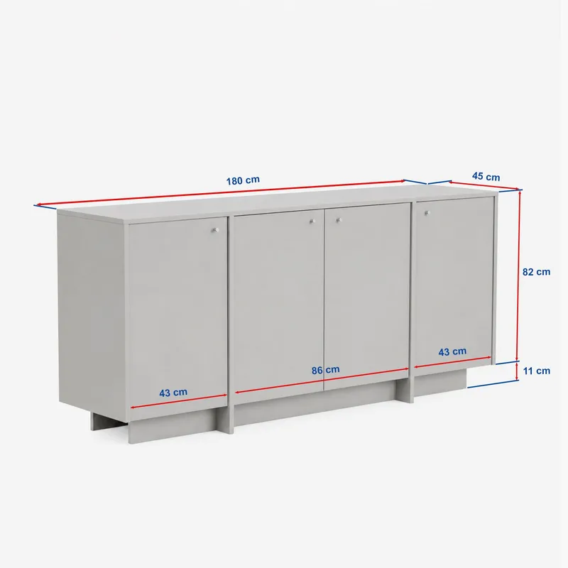 Konsolbord Nordure Varen (180 x 82 x 45 cm) Travertin - Travertin - Opbevaring - Opbevaringsmøbler - Skænke & sideboards