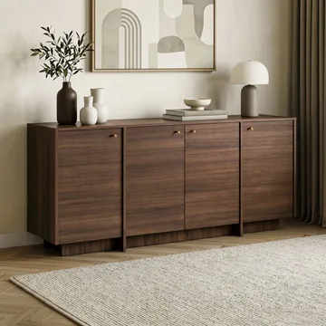 Konsolbord Nordure Varen (180 x 82 x 45 cm) Valnød - Valnød - Opbevaring - Opbevaringsmøbler - Skænke & sideboards
