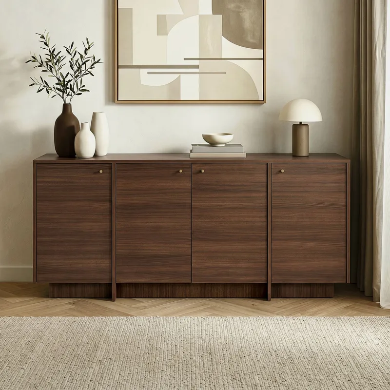 Konsolbord Nordure Varen (180 x 82 x 45 cm) Valnød - Valnød - Opbevaring - Opbevaringsmøbler - Skænke & sideboards