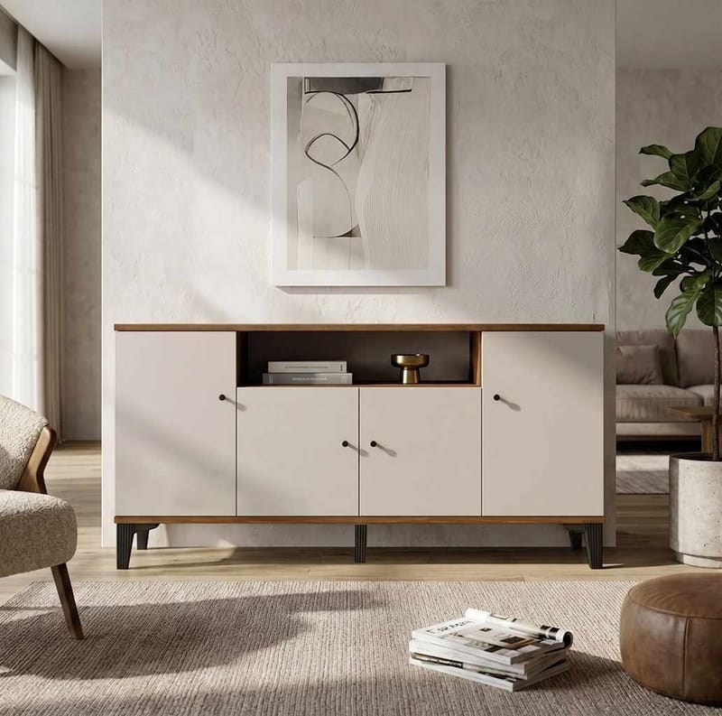 Konsolbord Skye Decor Bren (180 x 85 x 44,5 cm) Valnød - Valnød - Opbevaring - Opbevaringsmøbler - Skænke & sideboards