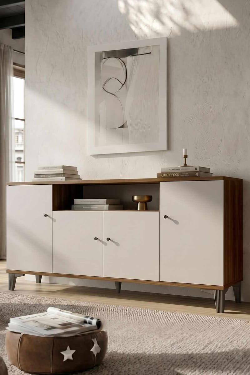 Konsolbord Skye Decor Bren (180 x 85 x 44,5 cm) Valnød - Valnød - Opbevaring - Opbevaringsmøbler - Skænke & sideboards