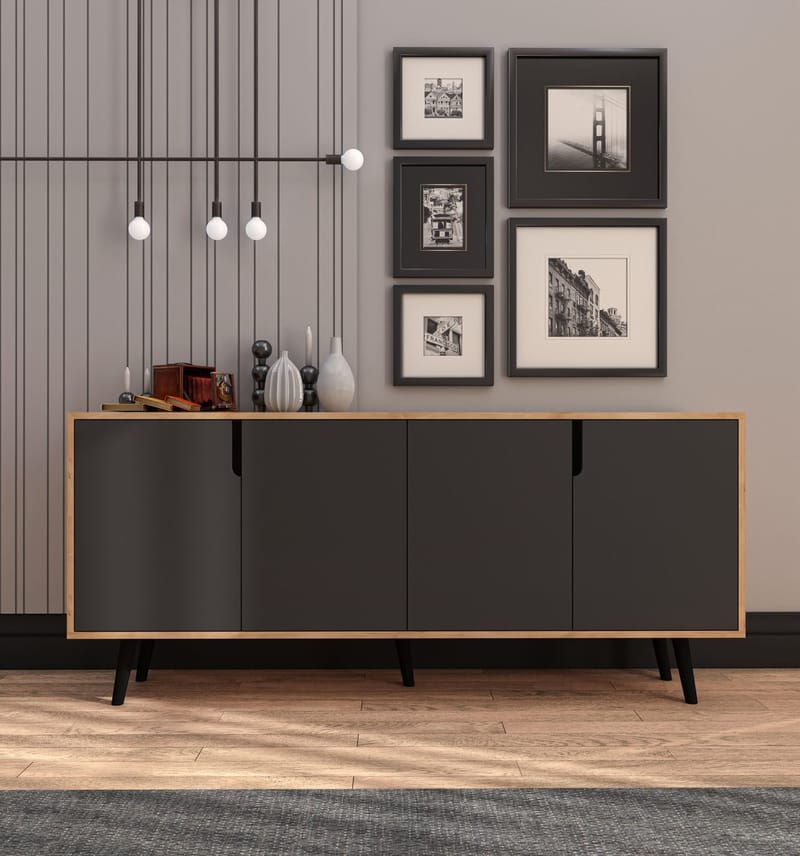 Latinara Konsolbord 180 cm - Sapphire eg, antracit - Opbevaring - Opbevaringsmøbler - Skænke & sideboards