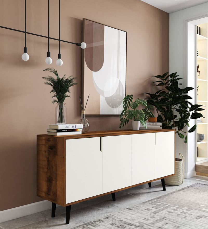 Latinara Konsolbord 180 cm - Valnød og hvid - Opbevaring - Opbevaringsmøbler - Skænke & sideboards