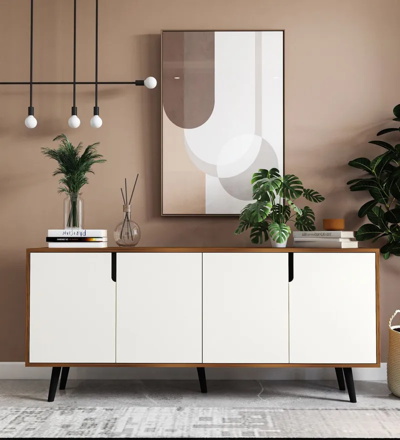 Latinara Konsolbord 180 cm - Valnød og hvid - Opbevaring - Opbevaringsmøbler - Skænke & sideboards