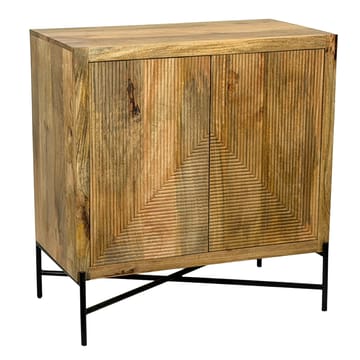 Livano skænk 91 cm 3D-mønster industriel stil - varm lysebrun og sort - Opbevaring - Opbevaringsmøbler - Skænke & sideboards