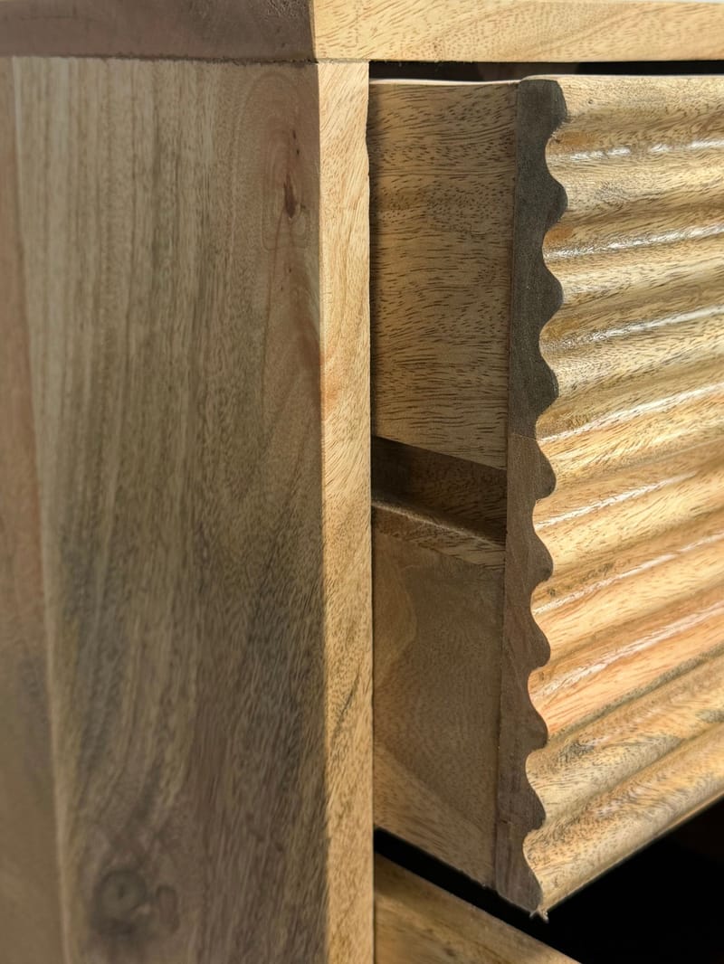 Livara skænk 160 cm industriel stil - lys naturbrun og sort - Opbevaring - Opbevaringsmøbler - Skænke & sideboards
