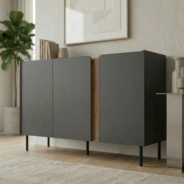Lomar Konsol 150x82,9x40,5 cm - Antracit/Naturlig eg sort - Opbevaring - Opbevaringsmøbler - Skænke & sideboards
