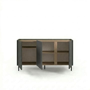 Lomar Konsol 150x82,9x40,5 cm - Antracit/Naturlig eg sort - Opbevaring - Opbevaringsmøbler - Skænke & sideboards