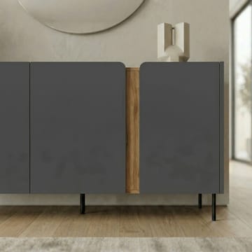 Lomar Konsol 150x82,9x40,5 cm - Antracit/Naturlig eg sort - Opbevaring - Opbevaringsmøbler - Skænke & sideboards