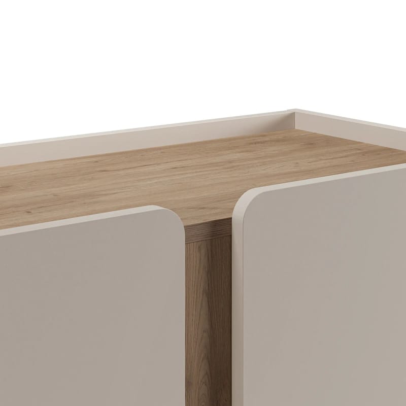 Lomar Skænk 90x120,4x40,5 cm - Sandstone, naturlig eg - Opbevaring - Opbevaringsmøbler - Skænke & sideboards