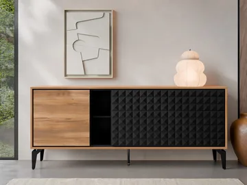 Lorvenn Skænk 190x40 cm - Brun/Sort - Opbevaring - Opbevaringsmøbler - Skænke & sideboards