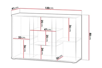 Lyrosen Skænk 120x41 cm - Beige - Opbevaring - Opbevaringsmøbler - Skænke & sideboards