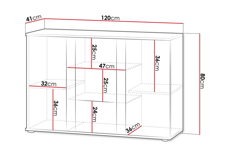 Lyrosen Skænk 120x41 cm - Beige - Opbevaring - Opbevaringsmøbler - Skænke & sideboards