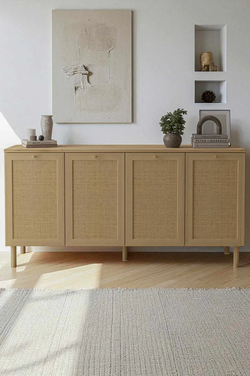 Meyloren skænk 160 cm - Beige - Opbevaring - Opbevaringsmøbler - Skænke & sideboards