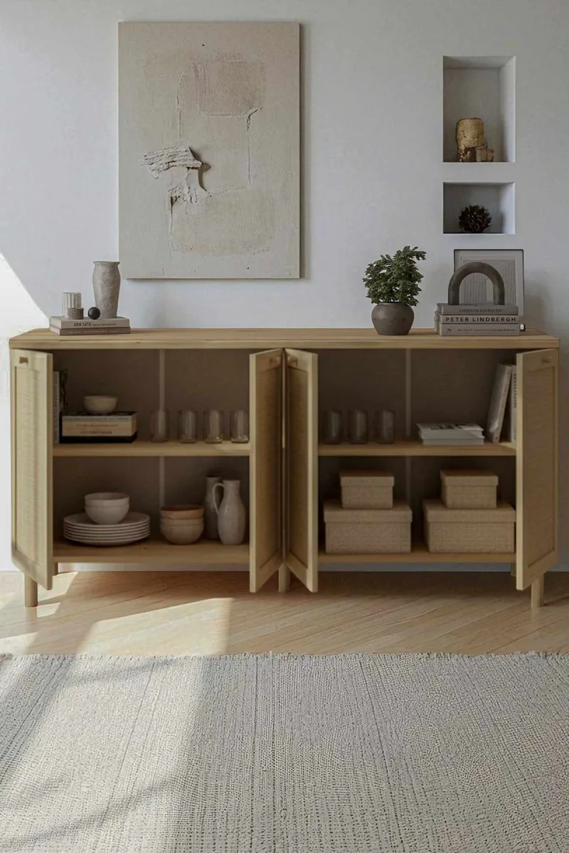 Meyloren skænk 160 cm - Beige - Opbevaring - Opbevaringsmøbler - Skænke & sideboards