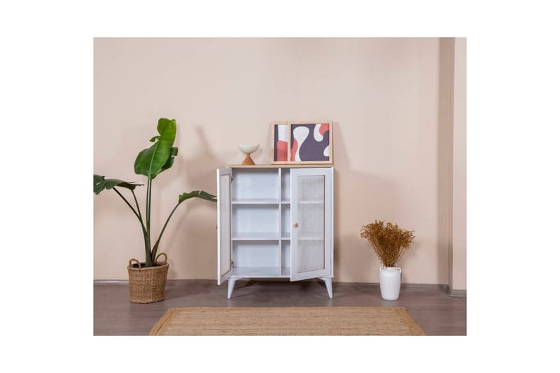 Mjudi Skænk 90x41 cm - Natur/Hvid - Opbevaring - Opbevaringsmøbler - Skænke & sideboards