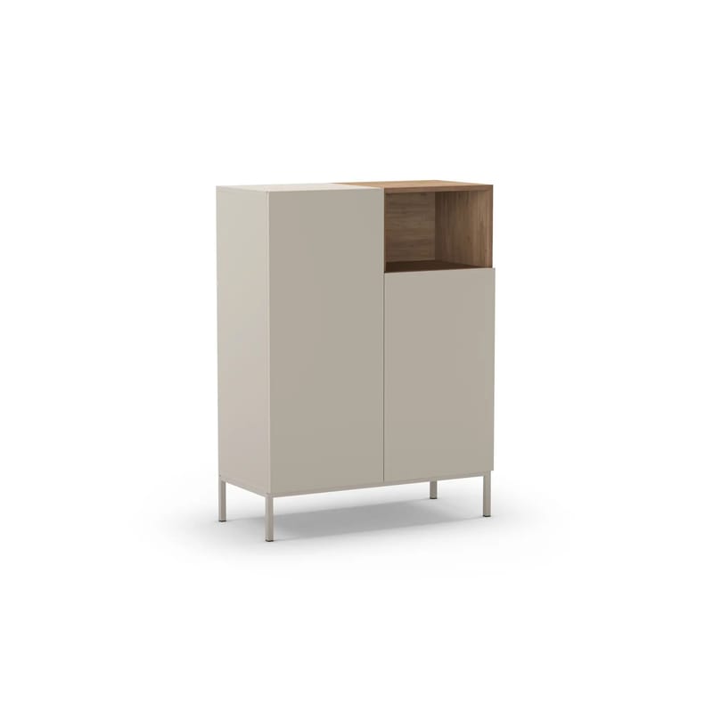 Morlen Skænk 90x120x41,8 cm, Sandstone og naturlig eg