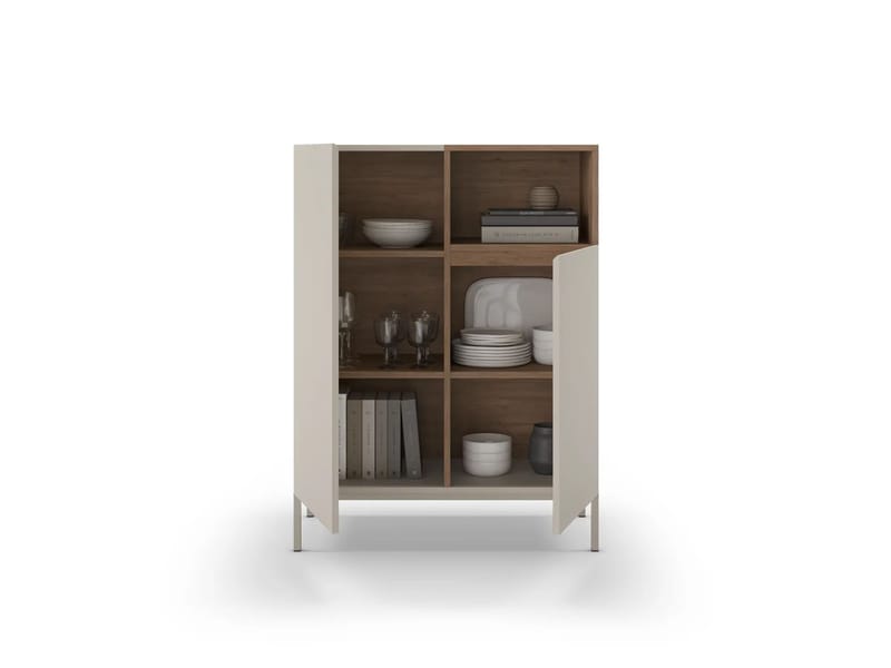 Morlen Skænk 90x120x41,8 cm - Sandstone og naturlig eg - Opbevaring - Opbevaringsmøbler - Skænke & sideboards