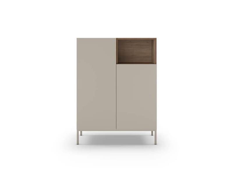 Morlen Skænk 90x120x41,8 cm - Sandstone og naturlig eg - Opbevaring - Opbevaringsmøbler - Skænke & sideboards