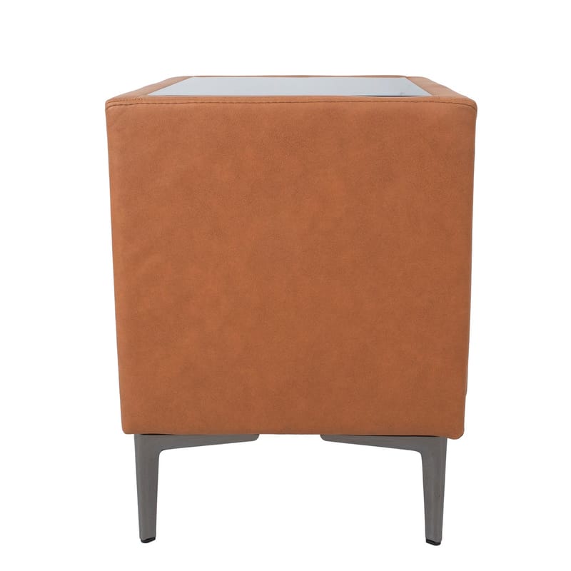 Natbord HOME4YOU Lena 50,5x41x54 cm cognacbrun - cognacbrun - Møbler - Borde - Aflastningsbord - Sengebord