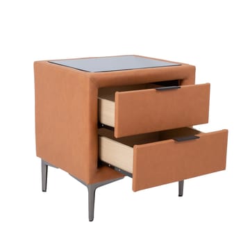 Natbord HOME4YOU Lena 50,5x41x54 cm cognacbrun - cognacbrun - Møbler - Borde - Aflastningsbord - Sengebord