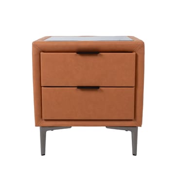 Natbord HOME4YOU Lena 50,5x41x54 cm cognacbrun - cognacbrun - Møbler - Borde - Aflastningsbord - Sengebord